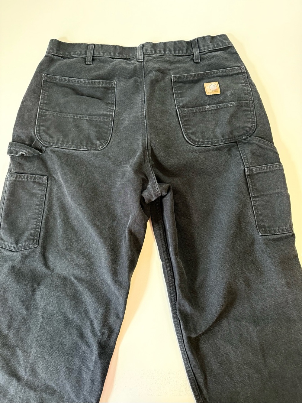 Carhartt B11 Loose Fit Washed Duck Carpenter Pants Black jeans Men's 36x34 - Picture 5 of 13